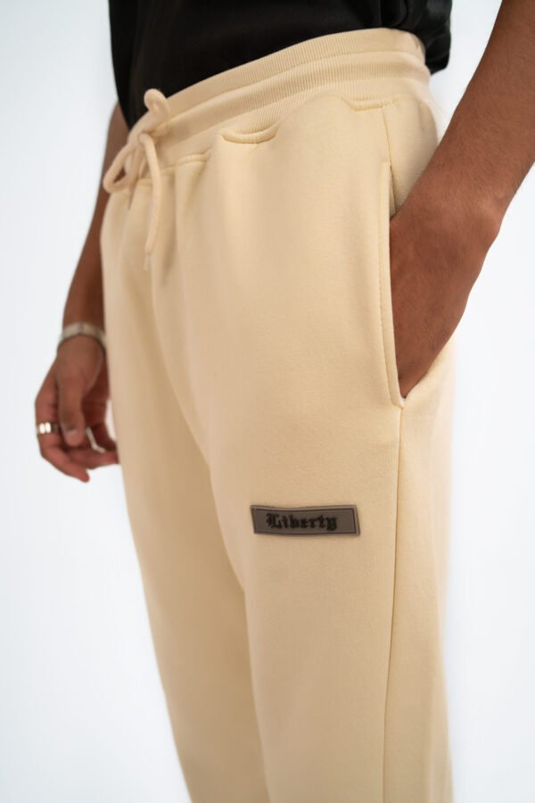 Unisex Cream Sweatpants - Image 4